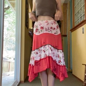 Gorgeous a-line midi rose Argentinian skirt